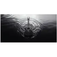 PosterMonkey Poster 40x20 cm - Gitaar - Hout - Water - Posters - Kamer decoratie - Wanddecoratie woonkamer - Muurdecoratie slaapkamer
