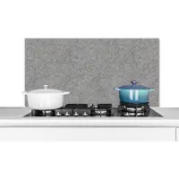 KitchenYeah Spatscherm keuken 100x50 cm - Kookplaat achterwand Beton - Muur - Patronen - Industrieel - Muurbeschermer - Spatwand fornuis - Hoogwaardig aluminium