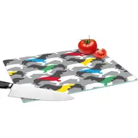 KitchenYeah Glazen Snijplank - 39x28 - Honden - Teckel - Patronen - Snijplanken Glas