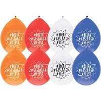 Funny fashion Geslaagd thema ballonnen - hoera/geslaagd/feest - 24x stuks - versiering - feestartikelen