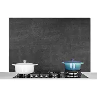 KitchenYeah Spatscherm keuken 120x80 cm - Kookplaat achterwand Beton - Vintage - Grijs - Textuur - Muurbeschermer - Spatwand fornuis - Hoogwaardig aluminium