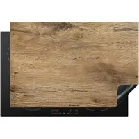 KitchenYeah Inductie beschermer 77x51 cm - Bruin - Houtmotief - Afdekplaat voor kookplaat - Inductieplaat mat - Beschermingsmat - Beschermplaat - Keuken bescherm decoratie - Afdek kookplaten