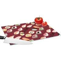 KitchenYeah Glazen Snijplank - 39x28 - Patroon - Sushi - Japan - Quotes - Snijplanken Glas
