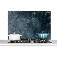 KitchenYeah Spatscherm keuken - Retro - Beton look - Grijs - Keuken achterwand - 100x65 cm - Spatwand - Aluminium