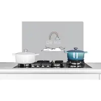 KitchenYeah Spatscherm keuken 70x50 cm - Kookplaat achterwand Unicorn - Regenboog - Kinderen - Quotes - Good night - Meisjes - Muurbeschermer - Spatwand fornuis - Hoogwaardig aluminium