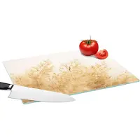 KitchenYeah Glazen Snijplank - 39x28 - Pampasgras - Zon - Gras - Snijplanken Glas