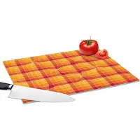 KitchenYeah Glazen Snijplank - 39x28 - Oranje - Patronen - Abstract - Snijplanken Glas