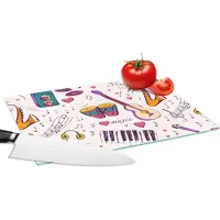 KitchenYeah Glazen Snijplank - 28x20 - Muziek - Instrumenten - Quotes - Snijplanken Glas