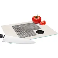 KitchenYeah Glazen Snijplank - 28x20 - Vierkant - Minimalisme - Abstract - Snijplanken Glas