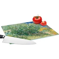 KitchenYeah Glazen Snijplank - 28x20 - De struiken bij Arles - Vincent van Gogh - Snijplanken Glas