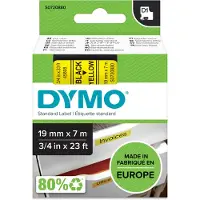Dymo 45808 (S0720880) Tape Zwart op geel (19 mm)