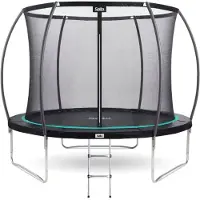 Salta Cosmos - ø 305 cm - Inclusief ladder - Belastbaar tot 120 kg - Ronde trampoline met veiligheidsnet - Zwart