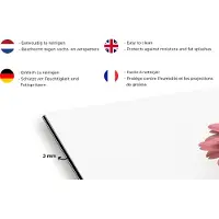 KitchenYeah Spatscherm keuken 120x60 cm - Kookplaat achterwand Bloemen - Roze - Natuur - Wit - Plant - Muurbeschermer - Spatwand fornuis - Hoogwaardig aluminium