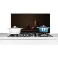 KitchenYeah Spatscherm keuken 90x45 cm - Kookplaat achterwand Stilleven - Rode Kool - Tafel - Schilderij - Vaas - Donker - Kunst - Muurbeschermer - Spatwand fornuis - Hoogwaardig aluminium