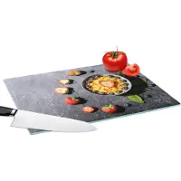 KitchenYeah Glazen Snijplank - 39x28 - Aardbei - Cornflakes - Bes - Kruiden - Snijplanken Glas