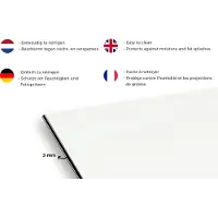 KitchenYeah Spatscherm keuken 120x80 cm - Kookplaat achterwand Koffie - Wit - Bruin - Muurbeschermer - Spatwand fornuis - Hoogwaardig aluminium