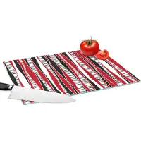 KitchenYeah Glazen Snijplank - 39x28 - Rood - Patronen - Boom - Snijplanken Glas