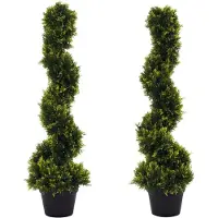 Outsunny - Kunstplant - met pot - voor buiten- en binnendecoratie