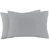 Beau Maison Set van 2 Perkaal Katoenen Kussenslopen Grijs - Ademend, Anti Allergisch & OEKO-TEX Gecertificeerd!