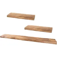 Home67 Wandplank pure mangohout set van 3 groot