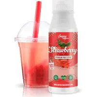 The Inspire Food Company Inspire Food Company – Fruitsiroop Bubble Tea – Aardbei – 100% natuurlijk, geen kunstmatige kleurstoffen toegevoegd – 300 ML