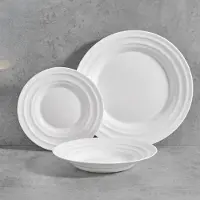 Vivalto - Luxe Borden - 18 Stuks - Wit - Horeca - Set - Pack - Witte Borden - Kwaliteit - Dinerbord - Ontbijtbord - Lunchbord