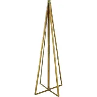 House Vitamin Xmas tree metal/glass gold 5,5x20cm