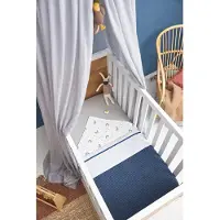 Meyco Baby Bies wieglaken - indigo - 75x100cm - 0.3 TOG