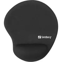 Sandberg Gel muismat polssteun BULK (S), Muismat, Zwart