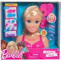 Just Play Barbie Small Styling Head Blonde Doll Roze