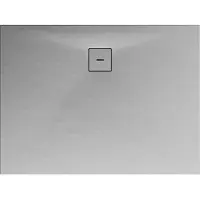 Schulte douchebak 75x140x4 cm Mineraalmarmer steen-optiek, composiet Steengrijs, inclusief afvoergarnituur, EP216714-117