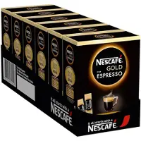 Nescafe Gold Espresso oploskoffie - 6 doosjes x 25 zakjes