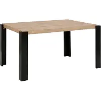 DOMUS Otago-Eettafel - 120 cm - Eiken/Zwart