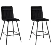 DOMUS Zeta-Barkruk - Zwart - Set van 2