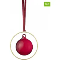 Blomus Kerstornament Kitai Ball Gold / Port (Set van 4)