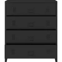 En.casa Ladekast Hämeenlinna commode met lades 92x80x40 cm zwart []