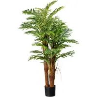 Kopu kunstplant arecapalm 160 cm 3 stammen zwarte pot nepplant