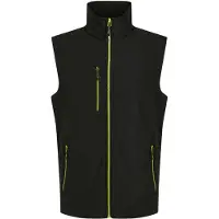 Regatta Heren Navigate Softshell 2-laags bodywarmer (Zwart/Lijkgroen)