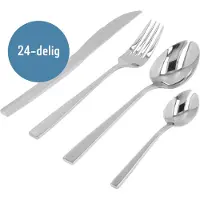 Krumble Bestekset (plat) 24 delig 6 persoons kleurig