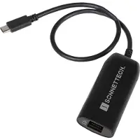 Sonnet Technologies Solo 2.5G USB-C 2.5Gb Ethernet-adapter (USB-C, RJ45/LAN (1x)), Netwerkadapter, Zwart