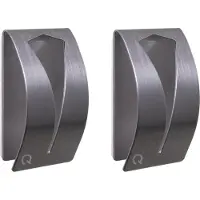 QUVIO Handdoekenhouder zelfklevend rvs set van 2