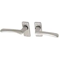 Wovar Deurkruk op rozet aluminium rechthoekig vlindermodel | Per Set