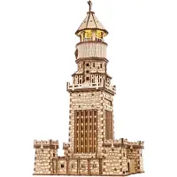 Ugears Houten 3D Model - Vuurtoren Van Alexandrië Met Licht