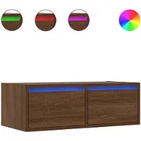 vidaXL Tv-meubel met LED-verlichting 75x35,5x25 cm bruin eikenkleur