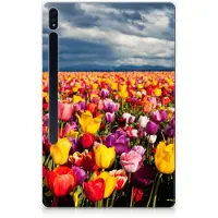 B2Ctelecom Samsung Galaxy Tab S7 Plus | S8 Plus Siliconen Hoesje Tulpen
