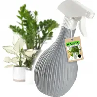 Kadax Plastic spuitfles, 600 ml waterspuitfles met kogelcontainer, lege watersproeier voor huisreiniging, tuin, kapper, planten en bloemen (grijs)