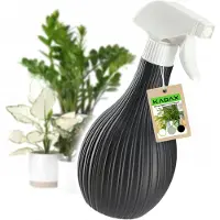 Kadax Plastic spuitfles, 600 ml waterspuitfles met kogelcontainer, lege watersproeier voor huisreiniging, tuin, kapper, planten en bloemen (antraciet)