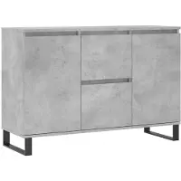 vidaXL Dressoir 101,5x35x70 cm bewerkt hout betongrijs
