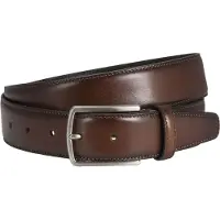 Lindenmann leren heren riem - donker cognac