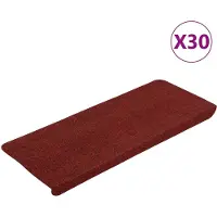 vidaXL Trapmatten zelfklevend 30 st 65x22,5x3,5 cm rood